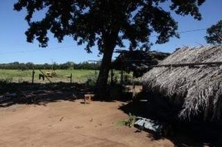 Fazenda Buriti, uma das 31 propriedades da área, está ocupada por indígenas desde maio de 2013 (Foto: Cleber Gellio/Arquivo)