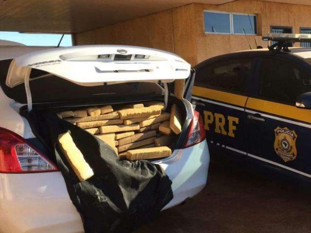 Usando CNH falsa, motorista &eacute; preso com 500 quilos de maconha na BR-463