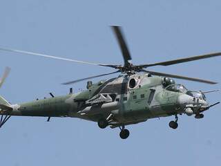 Helicóptero AH-2 foi usado o usado pelo Esquadrão Poti, vencedor do torneio (Foto: Divulgação/Robert Dahler)
