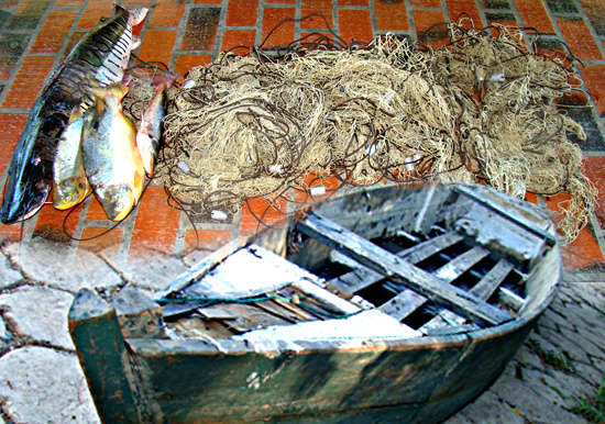  PMA apreende 14 quilos de pescado no Rio Paraguai em Corumb&aacute;