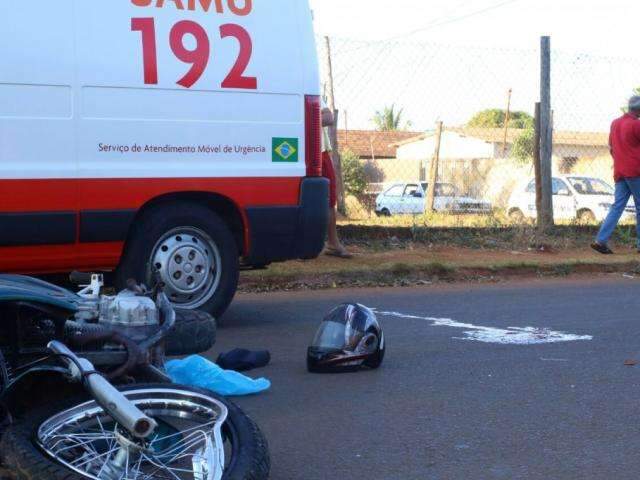 Acidente entre motos mata homem e deixa outras duas pessoas feridas