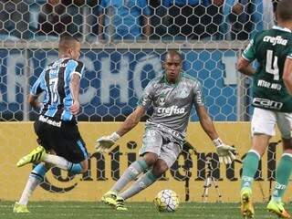 Grêmio venceu em casa o primeiro jogo das quartas de final por 2 a 1(Foto:Cesar Greco/Ag Palmeiras/Divulgação)