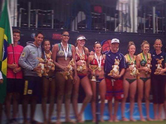 Jogadora de MS fatura vice-campeonato de v&ocirc;lei de praia na Austr&aacute;lia