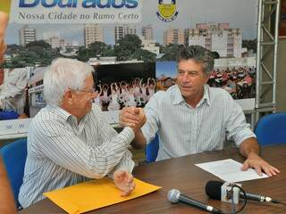 Antônio Nogueira e Murilo Zauith durante entrevista coletiva (Foto: Divulgação/A.Frota)