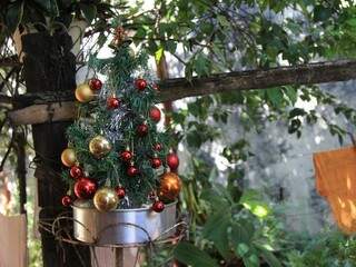 Árvore de Natal feita no Jardim. (Foto: Marina Pacheco)