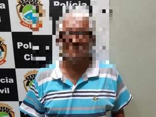 Idoso de 78 anos preso em delegacia de Três Lagoas (Foto: Divulgação/ Polícia Civil)
