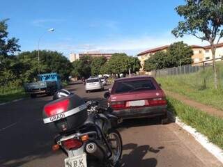 Veículo estava a cerca de um quilômetro do hospital na Avenida Presidente Ernesto Geisel. (Foto: Divulgação/PM) 