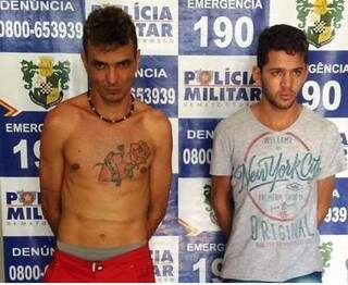 Anderson e Givanildo foram presos em Rondonópolis, dois dias depois de assaltarem casa lotérica de Figueirão. (Foto: Divulgação)