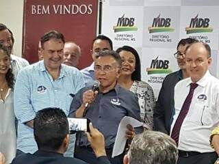 Odilon, em ato no qual recebeu apoio do MDB, oficializou seu apoio a Bolsonaro. (Foto: Anahi Gurgel)