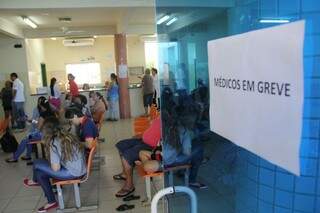 Atendimento nas UPAs segue lento por causa da greve deflagrada hoje pelos médicos de Campo Grande. (Foto: Marcos Ermínio)