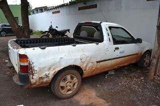 O veículo que o bando estava foi apreendido pela Polícia. (Foto: Simão Nogueira) 