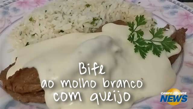 Bife ao molho branco com queijo: simples, barato e saboroso