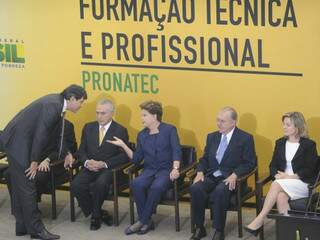 Presidente Dilma Rousseff, durante evento de sanção da lei que cria o Pronatec. (Foto: Divulgação)