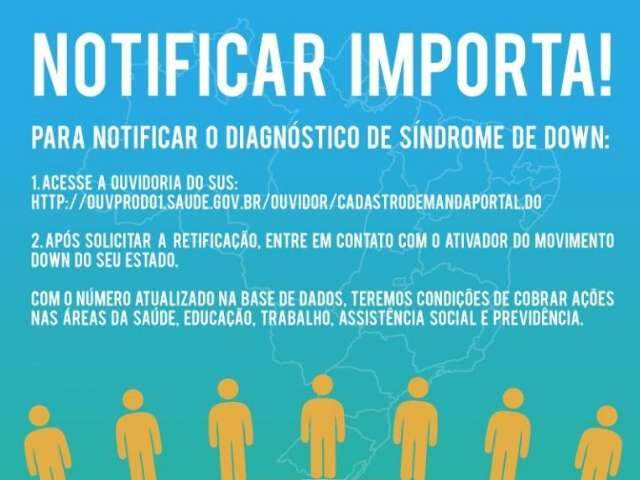 Campanha convoca pais a notificarem nascimentos de Downs em MS