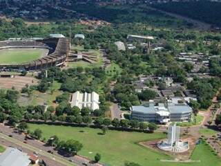 Campus da UFMS de Campo Grande visto do alto. (Foto: Divulgação UFMS) 