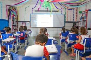 Salas de aula contam com tecnologia e decoração que potencializam o aprendizado. (Foto: Paulo Francis)