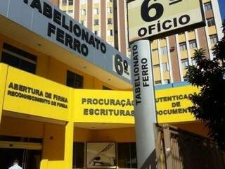 Um dos cartórios com vaga para titular é o Sexto ofício em Campo Grande. (Foto: Divulgação)