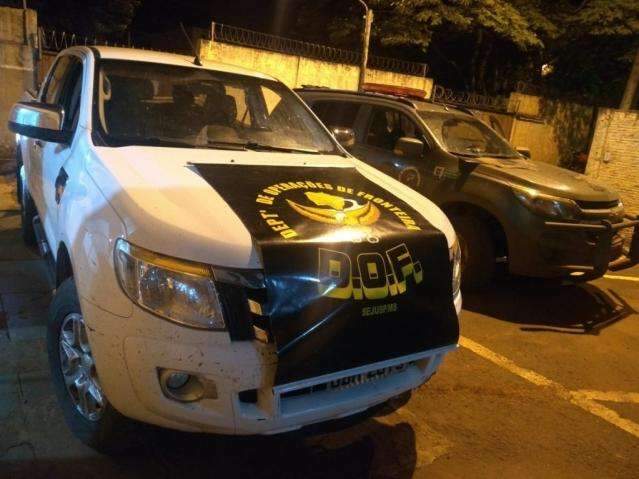 DOF apreende Ranger roubada com maconha e atinge 106 toneladas no ano