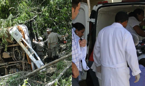  Duas meninas morreram em acidente com &ocirc;nibus na serra de Bodoquena