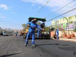 Recapeamento é de um quilômetro na Avenida Euler de Azevedo. (Foto: Divulgação/Prefeitura)