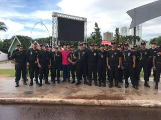 Marquinhos Trad esteve no local com a equipe de segurança da festa (Foto: Divulgação)