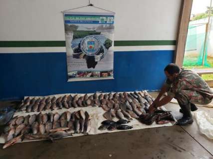 Em 4 meses PMA apreendeu 744 kg de peixes e autuou 104 pessoas por pesca ilegal 