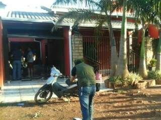 Casa onde Arevalos foi morto a tiros neste sabado (Foto: Porã News)