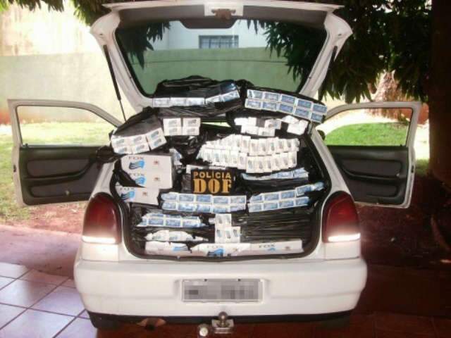  DOF apreende 465 pacotes de cigarros contrabandeados na BR-267