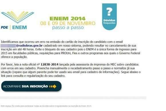 Golpe na internet usa mensagem sobre Enem para enganar usu&aacute;rios