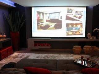 &quot;Cinema em Casa&quot; é mais um dos ambientes da mostra Casa Cor MS. (Foto: Marcos Ermínio)