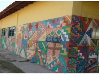 Grafismo Kinikinau em escola de Porto Murtinho. (Foto: Rosaldo Souza)