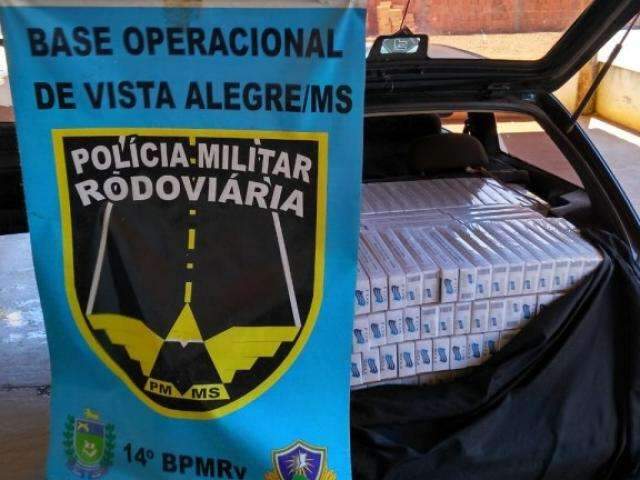 Mulher &eacute; presa com 700 pacotes de cigarros contrabandeados na MS-164