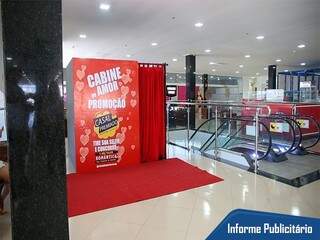 Cabine do Amor promoção casal premiado no Shopping Estação (Foto Divulgação)