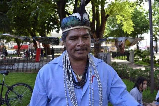 Na Ary Coelho, protesto colhe apoio &agrave; causa dos Guarani-Kaiow&aacute;