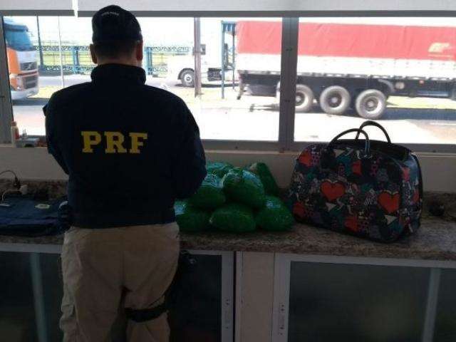 PRF prende passageira flagrada com super maconha que iria para o PR