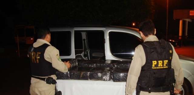 PRF apreende 380 kg de maconha pr&oacute;ximo a S&atilde;o Gabriel do Oeste