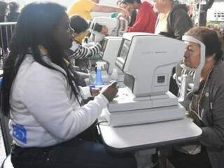 Atendimentos oftalmológicos são os que registram maiores números na Caravana (Foto: Divulgação)