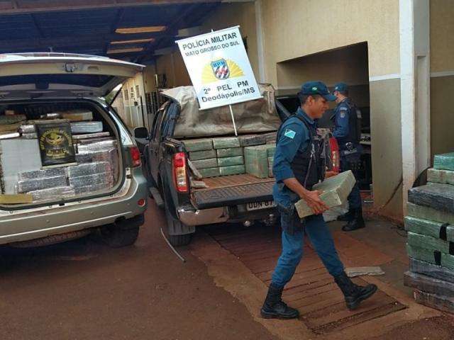 Comboio abordado pelo DOF traficava 5,1 toneladas de maconha