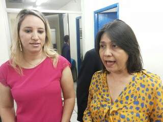 Thaís  Helena e Luiza Ribeiro aceitaram desculpas de assessor. (Foto: Kleber Clajus)