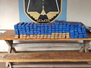 Traficante &eacute; preso com 141 quilos de maconha na MS-164