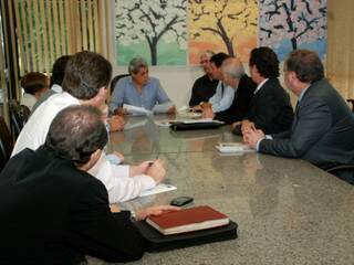 André e Longen se reuniram com dirigentes do Estado para definir as questões a serem abordadas em Brasília (Foto: Divulgação)