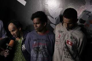 Envolvidos que estão presos no Garras. Da esquerda para direita: Rivelino, Rogério e Alberto. (Foto: João Paulo Gonçalves)