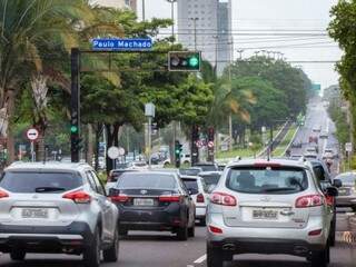 Trânsito na Avenida Afonso Pena onde radares já estão em funcionamento (Foto: Divulgação/ Prefeitura)