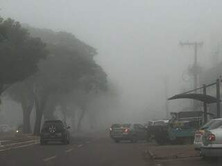 O frio deve chegar por Ponta Porã, onde ontem a nebulosidade tomou conta da cidade (Foto: Divulgação/Pedro Zadyr)
