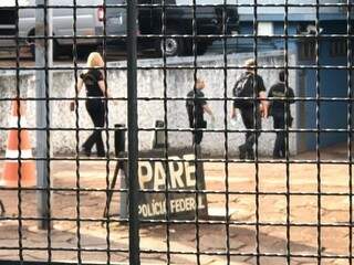Movimentação na sede da PF em Campo Grande em dia de operação (Foto: Ronie Cruz/Arquivo)