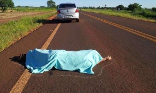 Homem morre atropelado na MS-141, no mesmo local onde a filha foi morta