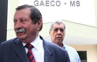Renê Siufi e André Puccinelli em ocasião em que o ex-governador foi depor durante investigação. (Foto: Arquivo)