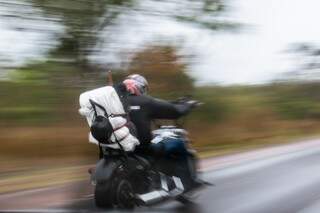 Motociclista cruza MS pelo menos duas vezes ao ano (Foto: Henrique Kawaminami)