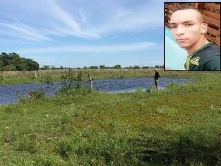 Represa onde Leandro morreu afogado (Foto: reprodução / Nova News) 