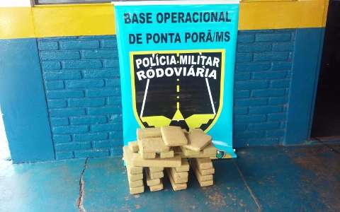 Policia intercepta 28 quilos de maconha trazida de Amambai para Ponta Porã